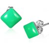 Náušnice Štvorec zelené mv1744 chirurgická oceľ (Náušnice Štvorec zelené mv1744 chirurgická oceľ) Náušnice Štvorec zelené mv1744 chirurgická oceľ (Náušnice Štvorec zelené mv1744 chirurgická oceľ)