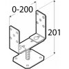 Domax PSRT 60-200 Pätka stĺpika 60-200x136x4,0