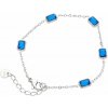 Ewena Dámsky náramok strieborný z chirurgickej ocele modrý Akaha Ewena Dámsky náramok strieborný z chirurgickej ocele modrý Akaha
