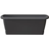 Plastový kvetináč - truhlík RESPANA SET s hladkým povrchom v antracitovej farbe s podmiskou 49 x 18,4 x 15 cm 26451 Plastový kvetináč - truhlík RESPANA SET s hladkým povrchom v antracitovej farbe s podmiskou 49 x 18,4 x 15 cm 26451