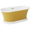 Besco ZIVA GLAM Zlatá voľne stojaca akrylátová vaňa s prepadom, biely podstavec 160 x 75 cm, #WWA-160ZZSG Besco ZIVA GLAM Zlatá voľne stojaca akrylátová vaňa s prepadom, biely podstavec 160 x 75 cm, #WWA-160ZZSG