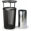 Vonkajší odpadkový kôš s popolníkom, 24 l, kovový Vonkajší odpadkový kôš s popolníkom, 24 l, kovový