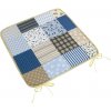 Bellatex Sedák Adéla hladký, Patchwork modrý - 40x40 cm Bellatex Sedák Adéla hladký, Patchwork modrý - 40x40 cm