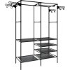 Ruhhy 22671 Stojan na oblečenie čierny 173 x 36 x 108 cm oceľ a netkaná textília Ruhhy 22671 Stojan na oblečenie čierny 173 x 36 x 108 cm oceľ a netkaná textília