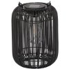Solárny kovový záhradný lampáš 24 cm, čierny Solárny kovový záhradný lampáš 24 cm, čierny