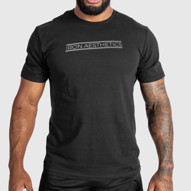 Pánske fitness tričko Iron Aesthetics Glam čierne