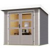 KARIBU JUPITER D hybridný domček (93417) 213,5 x 217,5 cm, svetlo sivý / biely LG4079 KARIBU JUPITER D hybridný domček (93417) 213,5 x 217,5 cm, svetlo sivý / biely LG4079
