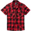 Košele Brandit Checkshirt Halfsleeve - červená-čierna, 3XL