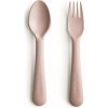 Mushie detský príbor - lyžička a vidlička - Blush Mushie detský príbor - lyžička a vidlička - Blush