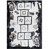 Dywany Łuszczów , Detský kusový koberec Fun Hop black, 140x190, čiernobiela, detská izba Dywany Łuszczów , Detský kusový koberec Fun Hop black, 140x190, čiernobiela, detská izba