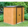 Spacemaker Woodlake 65 kovový záhradný domček 151 x 194 x 177 cm, hnedá farba, NOVINKA Spacemaker Woodlake 65 kovový záhradný domček 151 x 194 x 177 cm, hnedá farba, NOVINKA