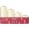 Bolsius Pillar Advent Vianoce 60 / 80 / 100 / 120 x 48 mm 4 ks Bolsius Pillar Advent Vianoce 60 / 80 / 100 / 120 x 48 mm 4 ks