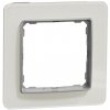 Rámcek 1-násobný, Biele Sklo, Sedna Design (Schneider) Rámcek 1-násobný, Biele Sklo, Sedna Design (Schneider)