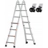 SucceBuy Teleskopický rebrík 4M s dvojitými kolieskami v tvare A SucceBuy Teleskopický rebrík 4M s dvojitými kolieskami v tvare A