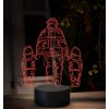 Beling 3D lampa, Hasič s deťmi, 16 farebná, HA01 Beling 3D lampa, Hasič s deťmi, 16 farebná, HA01