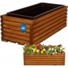 Kvetináč záhradný drevený box na terasu s vložkou dub 44x20 cm Kvetináč záhradný drevený box na terasu s vložkou dub 44x20 cm