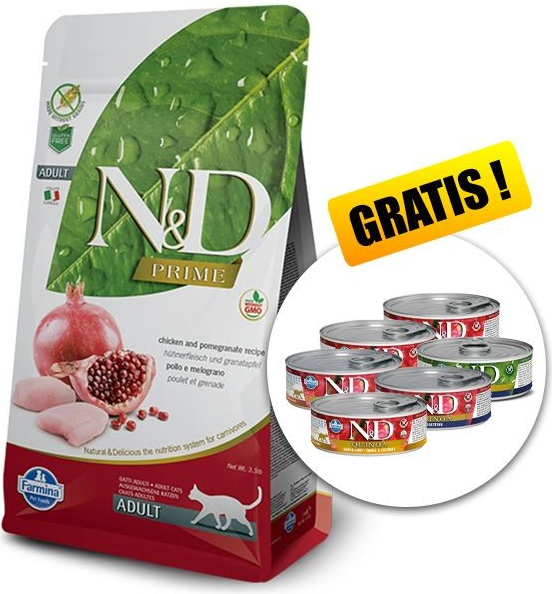 Farmina N&D cat PRIME Neutered chicken&pomegranate 10 kg