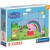Clementoni - Obrázkové kocky - Prasiatko Peppa 12 kociek Clementoni - Obrázkové kocky - Prasiatko Peppa 12 kociek