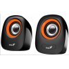 Reproduktory GENIUS SP-Q160 Orange, 2.0, 6 W, napájanie USB, 3,5