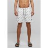 Urban Classics Swim Shorts Pattern whitescriptlogo