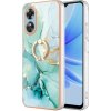 Akrylový kryt Marble Ring Holder na Oppo A17 - Green 003 Akrylový kryt Marble Ring Holder na Oppo A17 - Green 003