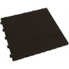 Hnedá gumová terasová dlažba FLOMA Cosmopolitan - dĺžka 45,8 cm, šírka 45,8 cm, výška 2,5 cm Hnedá gumová terasová dlažba FLOMA Cosmopolitan - dĺžka 45,8 cm, šírka 45,8 cm, výška 2,5 cm