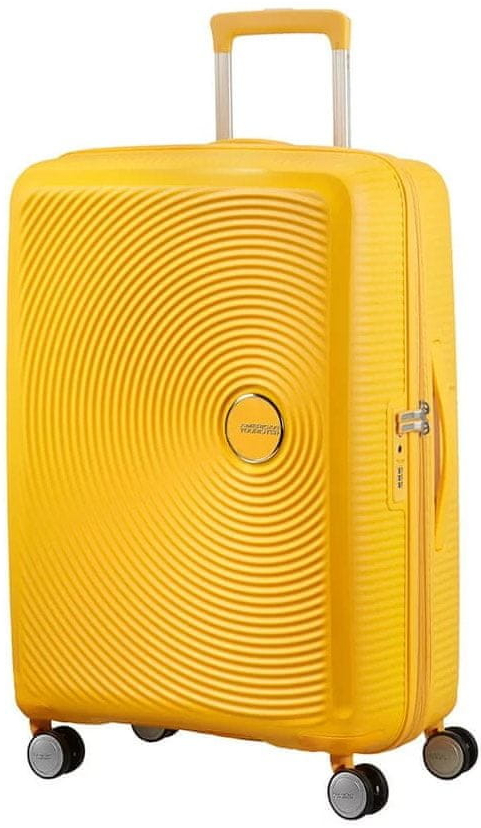 American Tourister Soundbox Spinner 32G žltá 97/110 l