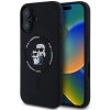 Karl Lagerfeld Liquid Silicone Karl and Choupette MagSafe pre iPhone 16 Black