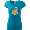 Kapybara a vtáčik - Dámske tričko Pure - XL ( Svetlý tyrkys ) Kapybara a vtáčik - Dámske tričko Pure - XL ( Svetlý tyrkys )