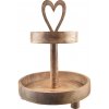InDecor Dekoračný stojan z mangového dreva Srdce 2 poschodia, 30 x 30 x 42 cm InDecor Dekoračný stojan z mangového dreva Srdce 2 poschodia, 30 x 30 x 42 cm