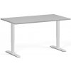 Výškovo nastaviteľný stôl, 140x80 cm, 1 motor, biela podnož, sivá Výškovo nastaviteľný stôl, 140x80 cm, 1 motor, biela podnož, sivá