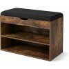 BOXIMO Botník biely so sedadlom LEVA, 60 × 30 × 47 cm, hnedý BOXIMO Botník biely so sedadlom LEVA, 60 × 30 × 47 cm, hnedý