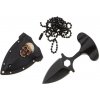 MASTER Malá tlačná dýka s retiazkou na krk Skull Black MASTER Malá tlačná dýka s retiazkou na krk Skull Black