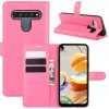 Peňaženkové kožené puzdro na LG K61 - Rose red Peňaženkové kožené puzdro na LG K61 - Rose red