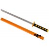 LEAN TOYS Drevený meč 73 cm oranžový