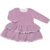 Mrofi Dievčenské velúrové šaty Olivie s čipkou lila Mrofi Dievčenské velúrové šaty Olivie s čipkou lila