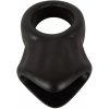 Erecto Liquid Silicone Cock Ring with Ball Stretcher Black Erecto Liquid Silicone Cock Ring with Ball Stretcher Black