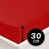 Jersey napínacie prestieradlo na vysoký matrac JR-007 Sýto červené 140 x 200 - výška 30 cm Jersey napínacie prestieradlo na vysoký matrac JR-007 Sýto červené 140 x 200 - výška 30 cm