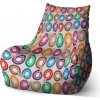 Sablio Sedací vak Bean Farebné špirály - 60 x 70 x 70 cm Sablio Sedací vak Bean Farebné špirály - 60 x 70 x 70 cm