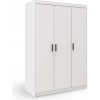 Wilsondo Trojdverová šatníková skriňa Elenas 133 x 190 x 53 cm - biela Wilsondo Trojdverová šatníková skriňa Elenas 133 x 190 x 53 cm - biela