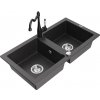 MEXEN/S MEXEN/S - Mario granitový drez 2-bowl vrátane batérie Carla, čierna kropenatá 6504-76-670700-70 MEXEN/S MEXEN/S - Mario granitový drez 2-bowl vrátane batérie Carla, čierna kropenatá 6504-76-670700-70