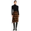 Dámska károvaná sukňa hnedo-karamelová Dámska károvaná sukňa hnedo-karamelová