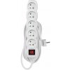 EMOS SK s.r.o. Predlžovací kábel 5 m / 5 zásuviek / s vypínačom / biely / PVC / 1,5 mm2 - P1515R EMOS SK s.r.o. Predlžovací kábel 5 m / 5 zásuviek / s vypínačom / biely / PVC / 1,5 mm2 - P1515R