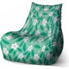 Sablio Sedací vak Bean Biele kvety s lístkami - 60 x 70 x 70 cm Sablio Sedací vak Bean Biele kvety s lístkami - 60 x 70 x 70 cm