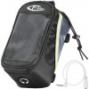 tectake 401610 držiak na smartfón s taškou na bicykel - 20,5 x 10 x 10,5 cm, čierna / sivá / zelená