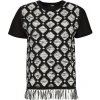 Karl Lagerfeld blúzka S SLV BOUCLE KNIT TOP čierna