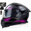 NAXA F32/E GLOSS BLACK PINK dámska integrálna prilba PINLOCK M 57-58 NAXA F32/E GLOSS BLACK PINK dámska integrálna prilba PINLOCK M 57-58