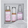 Saloos Exclusive Ruža masážny olej 50 ml + Bio karité 50 ml + Bio karité na pery 19 ml darčeková sada