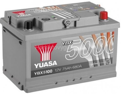 Yuasa YBX5000 12V 75Ah 680A YBX5100