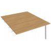 Pracovný stôl UNI A, k pozdĺ. reťazeniu, 140x75,5x160 cm, dub/biela Pracovný stôl UNI A, k pozdĺ. reťazeniu, 140x75,5x160 cm, dub/biela